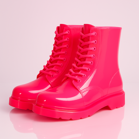 SpaceWalkers – Glossy Combat Boots for Bold Looks